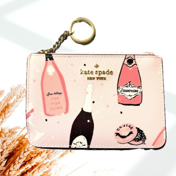 Pink Champagne Kate Spade Laurel Way Bitsy Card Holder - Picture 10 of 10
